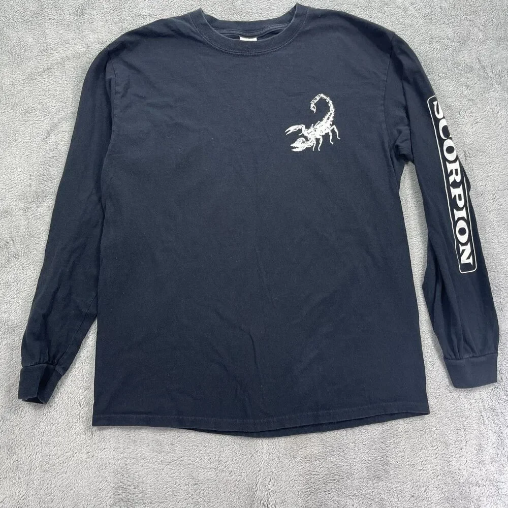 Drake Scorpion Tour Shirt Mens Medium Navy Blue Graphic Print Gildan